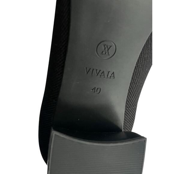 New VIVAIA Round Toe Chunky Heels Julie Pro 2.0 •40/ 9• Pumps Knit Black $189 - Picture 14 of 14